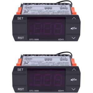 Tlily 2-Pack STC-3000 Digital Temperature Controller 110-220V 30A with Sensor, -55 to Tlily 2-Pack STC-3000 Digital Temperature Controller 110-220V 30A with Sensor, -55 to