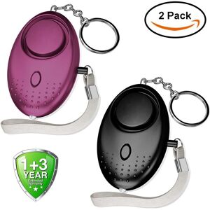 LIFEASY 2 Pack Personal Alarm Keychain 140 DB Police Approved Mini Loud Self Defense Key LIFEASY 2 Pack Personal Alarm Keychain 140 DB Police Approved Mini Loud Self Defense Key