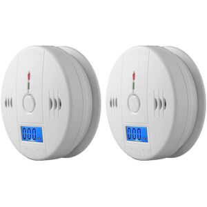 Unbranded 2 Pack Smoke Detector And Carbon Monoxide Detector Alarm with Lcd Display A Unbranded 2 Pack Smoke Detector And Carbon Monoxide Detector Alarm with Lcd Display A