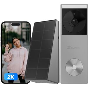 EZVIZ 2K Video Doorbell Camera No Monthly Fee with Rechargeable Solar Panel, Wir EZVIZ 2K Video Doorbell Camera No Monthly Fee with Rechargeable Solar Panel, Wir