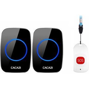 GreenZech - Wireless Pager Doorbell - Black - Doorbell GreenZech - Wireless Pager Doorbell - Black - Doorbell