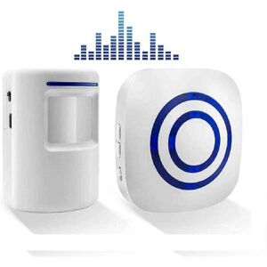 Unbranded White Wireless Doorbell Electric Door Chime Kit with 1 Receiver and 1 Motion Det Unbranded White Wireless Doorbell Electric Door Chime Kit with 1 Receiver and 1 Motion Det