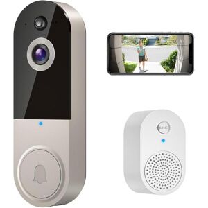 Unbranded (Linen) 1080p Doorbell Camera Wireless, Smart Video Cam with Ring Chime, AI Huma Unbranded (Linen) 1080p Doorbell Camera Wireless, Smart Video Cam with Ring Chime, AI Huma
