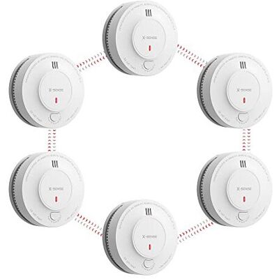X-Sense Wireless Interlinked Smoke Alarm Detector with Sealed 10-Year Battery, I X-Sense Wireless Interlinked Smoke Alarm Detector with Sealed 10-Year Battery, I