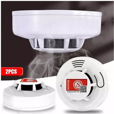 BGHONE 2 x Home Fire Alarm Smoke Detector Gas Sensor BGHONE 2 x Home Fire Alarm Smoke Detector Gas Sensor