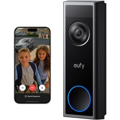Eufy C31 Black Video Doorbell - 2K, Wireless, Battery, Night Vision Eufy C31 Black Video Doorbell - 2K, Wireless, Battery, Night Vision