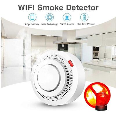Unbranded (As show, One size) Tuya WiFi Smoke Alarm Fire Protection Smoke Detector Smokeho Unbranded (As show, One size) Tuya WiFi Smoke Alarm Fire Protection Smoke Detector Smokeho