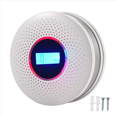 Unbranded Carbon Monoxide and Smoke Combo Detector Battery Operated CO Alarm with LED Ligh Unbranded Carbon Monoxide and Smoke Combo Detector Battery Operated CO Alarm with LED Ligh