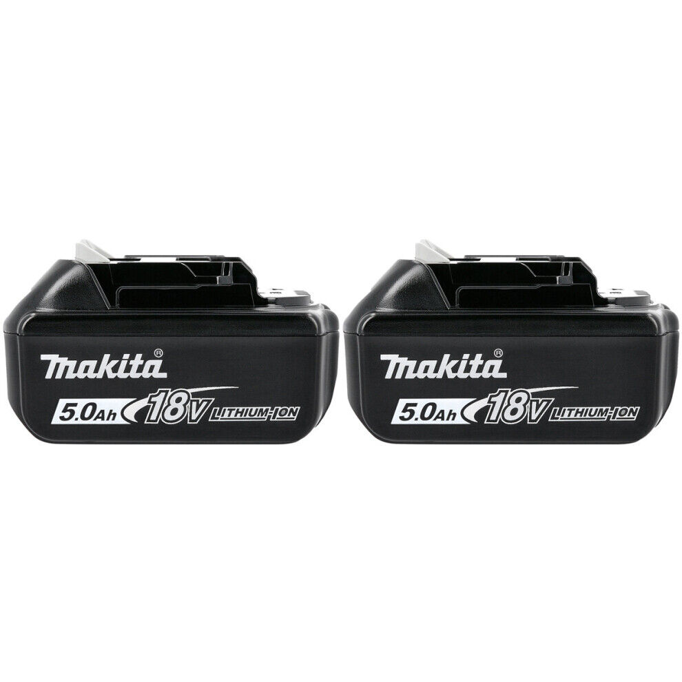 Makita Genuine BL1850 18V 5.0Ah Li-Ion LXT Battery Twin Pack
