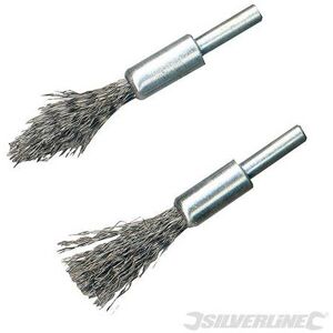 Silverline Steel De-carb Brush Set 2pk 6mm Shank - Decarb 190316 - brush set de Silverline Steel De-carb Brush Set 2pk 6mm Shank - Decarb 190316 - brush set de