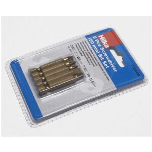 Hilka 37950405 Titanium Coated Screwdriver Bits Assorted 50mm Set of 5 Hilka 37950405 Titanium Coated Screwdriver Bits Assorted 50mm Set of 5