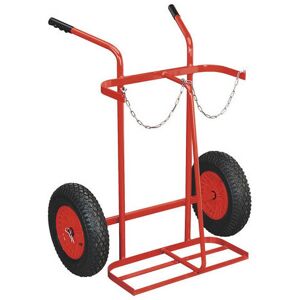 Sealey ST28P Welding Bottle Trolley with Pneumatic Tyres - 2 Bottle Sealey ST28P Welding Bottle Trolley with Pneumatic Tyres - 2 Bottle