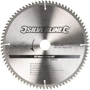 Silverline 244964 TCT Veneer Blade 80T 250 x 30 - 25, 20, 16 mm rings Silverline 244964 TCT Veneer Blade 80T 250 x 30 - 25, 20, 16 mm rings