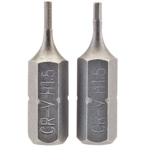 Draper 1.5mm 1/4" Hex Hexagonal Insert Bit 25mm Long x 2 Draper 1.5mm 1/4" Hex Hexagonal Insert Bit 25mm Long x 2