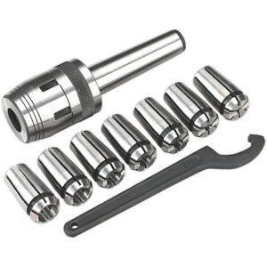 Loops 4mm to 16mm Mill Chuck Set MT3-M12 - Suits ys08796 Mini Drilling/Milling Machine Loops 4mm to 16mm Mill Chuck Set MT3-M12 - Suits ys08796 Mini Drilling/Milling Machine