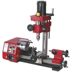 Loops Mini Lathe & Drilling Machine - Bench Mounting - Variable Speed - 2x 150W Motors Loops Mini Lathe & Drilling Machine - Bench Mounting - Variable Speed - 2x 150W Motors