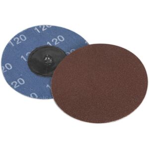 Loops 10 PACK - 75mm Quick Change Mini Sanding Discs - 120 Grit Aluminium Oxide Sheet Loops 10 PACK - 75mm Quick Change Mini Sanding Discs - 120 Grit Aluminium Oxide Sheet