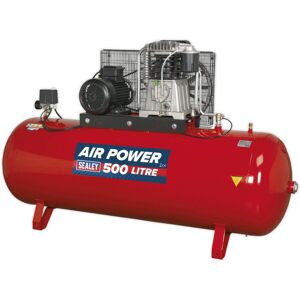Loops 500 Litre Belt Drive Air Compressor - 2-Stage Pump System with 7.5hp Motor Loops 500 Litre Belt Drive Air Compressor - 2-Stage Pump System with 7.5hp Motor