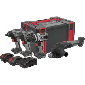 Loops 4x Cordless Brushless Power Tool Set & 2 Batteries - Angle Grinder Impact Driver Loops 4x Cordless Brushless Power Tool Set & 2 Batteries - Angle Grinder Impact Driver