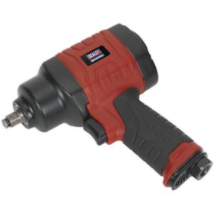 Loops Composite Air Impact Wrench - 3/8 Inch Sq Drive - Lightweight Twin Hammer Design Loops Composite Air Impact Wrench - 3/8 Inch Sq Drive - Lightweight Twin Hammer Design