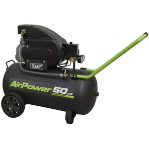 Loops Direct Drive Air Compressor - 50L Capacity Tank - 2hp Induction Motor - 230V Loops Direct Drive Air Compressor - 50L Capacity Tank - 2hp Induction Motor - 230V