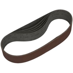 Loops 5 PACK - 50mm x 686mm Sanding Belts - 120 Grit Aluminium Oxide Cloth Backed Loop Loops 5 PACK - 50mm x 686mm Sanding Belts - 120 Grit Aluminium Oxide Cloth Backed Loop