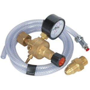 Loops Industrial MIG Gas Regulator Kit with Gauge - 1.5m Hose Length - MIG Conversion Loops Industrial MIG Gas Regulator Kit with Gauge - 1.5m Hose Length - MIG Conversion