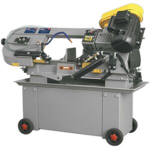 Loops Horizontal Bandsaw with Hydraulic Arm - Bi-Metal Blade - Coolant Fluid System Loops Horizontal Bandsaw with Hydraulic Arm - Bi-Metal Blade - Coolant Fluid System