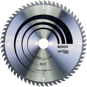 Bosch 2608640729 Optiline Wood Circular Hand Saw Blade, 250mm x 3.2mm x 30mm, 60 Bosch 2608640729 Optiline Wood Circular Hand Saw Blade, 250mm x 3.2mm x 30mm, 60