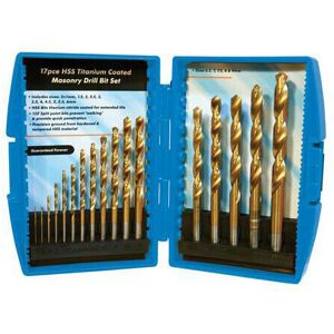 Loops 17 Piece Titanium Coated HSS Drill Set 1mm 9mm Bits Power Drill Accessory Loops 17 Piece Titanium Coated HSS Drill Set 1mm 9mm Bits Power Drill Accessory
