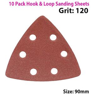 Loops QTY 10 90mm 120 Grit Triangle Sander Sheets Delta Hook & Loop Sanding Loops QTY 10 90mm 120 Grit Triangle Sander Sheets Delta Hook & Loop Sanding