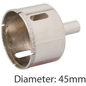 Loops PRO 45mm Diamond Dust Core Drill Bit & Shank Tile Marble Glass Hole Saw Cutter Loops PRO 45mm Diamond Dust Core Drill Bit & Shank Tile Marble Glass Hole Saw Cutter