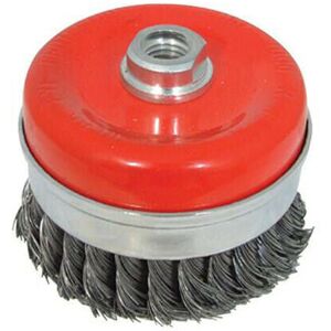 Loops 100mm Twist Knot Cup M14x2 Rust Paint Removal Angle Grinders Loops 100mm Twist Knot Cup M14x2 Rust Paint Removal Angle Grinders