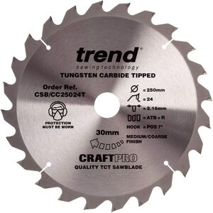 Trend CSB/CC25024T Craft Pro Circular Blade - 250mm, 24 Teeth, Tungsten Carbide Trend CSB/CC25024T Craft Pro Circular Blade - 250mm, 24 Teeth, Tungsten Carbide
