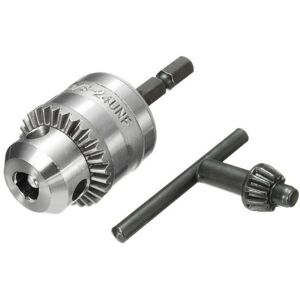 GreenZech 0.6-6mm Drill Chuck Driver Converter 3/8 Inch 24UNF With 1/4 Inch Hex Shank Adap GreenZech 0.6-6mm Drill Chuck Driver Converter 3/8 Inch 24UNF With 1/4 Inch Hex Shank Adap