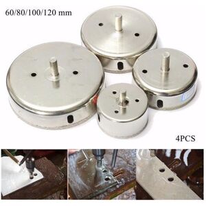 GreenZech 4pcs 60-120mm Diamond Hole Saw Drill Bit Set Tile Ceramic Glass Porcelain Marble GreenZech 4pcs 60-120mm Diamond Hole Saw Drill Bit Set Tile Ceramic Glass Porcelain Marble