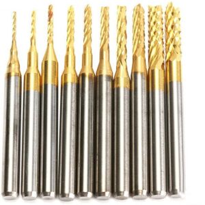 GreenZech 10pcs 0.8mm-3mm Carbide End Mill Engraving Bits For CNC Rotary Burrs GreenZech 10pcs 0.8mm-3mm Carbide End Mill Engraving Bits For CNC Rotary Burrs