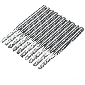 GreenZech 10pcs 3.175x2mm Carbide End Mill Engraving Bits for CNC PCB Machinery Rotary Bur GreenZech 10pcs 3.175x2mm Carbide End Mill Engraving Bits for CNC PCB Machinery Rotary Bur