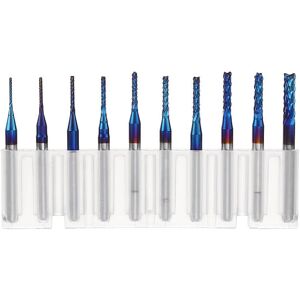 GreenZech 10pcs 0.8-3.175mm Blue NACO Coated PCB Bits Carbide Engraving Milling Cutter For GreenZech 10pcs 0.8-3.175mm Blue NACO Coated PCB Bits Carbide Engraving Milling Cutter For