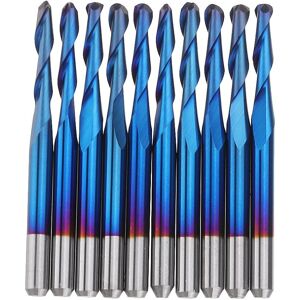 GreenZech 10pcs 3.175mm Shank 2.5mm End Mill Blue Coated Spiral Ball Nose CNC Milling Cutt GreenZech 10pcs 3.175mm Shank 2.5mm End Mill Blue Coated Spiral Ball Nose CNC Milling Cutt