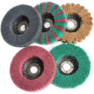 GreenZech 5Pcs 4 Inch Nylon Fiber Disc Grinding Wheel Set 120-600 Grit Assorted Sanding Gr GreenZech 5Pcs 4 Inch Nylon Fiber Disc Grinding Wheel Set 120-600 Grit Assorted Sanding Gr