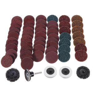 GreenZech 60pcs 50mm Mix Sanding Disc Set 2 Inch Roll Lock Surface Coarse Sandpaper Pad wi GreenZech 60pcs 50mm Mix Sanding Disc Set 2 Inch Roll Lock Surface Coarse Sandpaper Pad wi