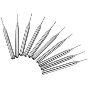 GreenZech 10pcs 0.8mm Tungsten Steel Milling Cutter Bits 3.175mm Shank End Mills GreenZech 10pcs 0.8mm Tungsten Steel Milling Cutter Bits 3.175mm Shank End Mills