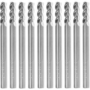 GreenZech 10pcs 4mm HRC58 3 Flutes End Mill Cutter Tungsten Carbide CNC Milling Cutter Too GreenZech 10pcs 4mm HRC58 3 Flutes End Mill Cutter Tungsten Carbide CNC Milling Cutter Too