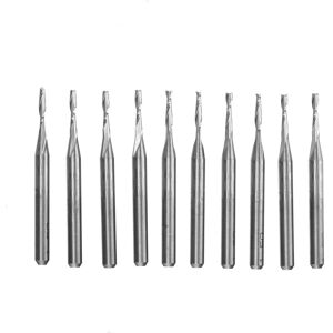 GreenZech (#2) 10pcs 3.175mm Shank 2 Flutes Flat End Mills Spiral CNC Router Bit Engraving GreenZech (#2) 10pcs 3.175mm Shank 2 Flutes Flat End Mills Spiral CNC Router Bit Engraving