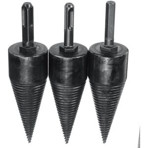 GreenZech (Hex Shank) 42mm High Speed Steel Firewood Splitting Drill Bit Hard Wood Cone Sp GreenZech (Hex Shank) 42mm High Speed Steel Firewood Splitting Drill Bit Hard Wood Cone Sp