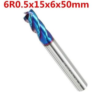 GreenZech (6mm) 4 Flutes Ball Nose Milling Cutter Tungsten Carbide NACO Coated 2R0.2-8R2.0 GreenZech (6mm) 4 Flutes Ball Nose Milling Cutter Tungsten Carbide NACO Coated 2R0.2-8R2.0