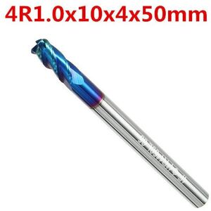 GreenZech (4mm) 4 Flutes Ball Nose Milling Cutter Tungsten Carbide NACO Coated 2R0.2-8R2.0 GreenZech (4mm) 4 Flutes Ball Nose Milling Cutter Tungsten Carbide NACO Coated 2R0.2-8R2.0