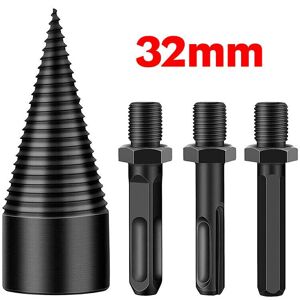 GreenZech (32mm) 4Pcs 32/42mm Round/Square/Hexagonal Shank Firewood Drill Bit Splitter Woo GreenZech (32mm) 4Pcs 32/42mm Round/Square/Hexagonal Shank Firewood Drill Bit Splitter Woo