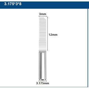GreenZech (3.0mm) 10Pcs 3.175mm Shank V-shape PCB Engraving Drill Bit Single Grooving Flat GreenZech (3.0mm) 10Pcs 3.175mm Shank V-shape PCB Engraving Drill Bit Single Grooving Flat